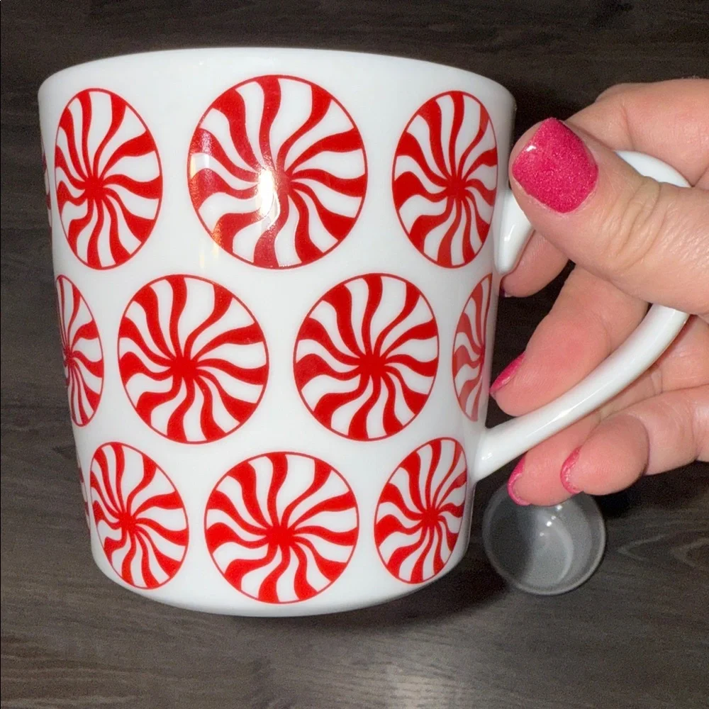 Crate&Barrel Peppermint Swirl Mugs